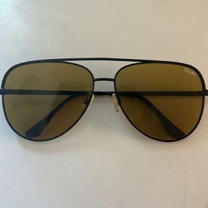 Quay Large Aviator Sunglasses